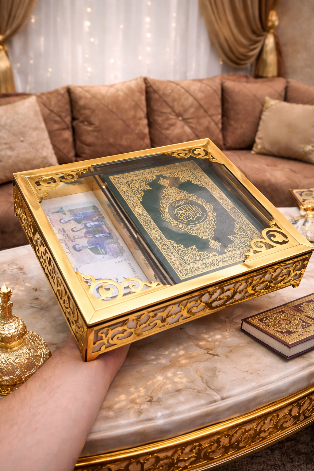 علبة عريس مهر و مصحف الشريف